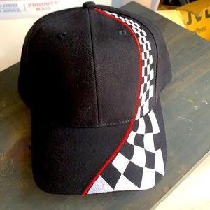 NISSIN Embroidered Racing Checkers Cap NEW